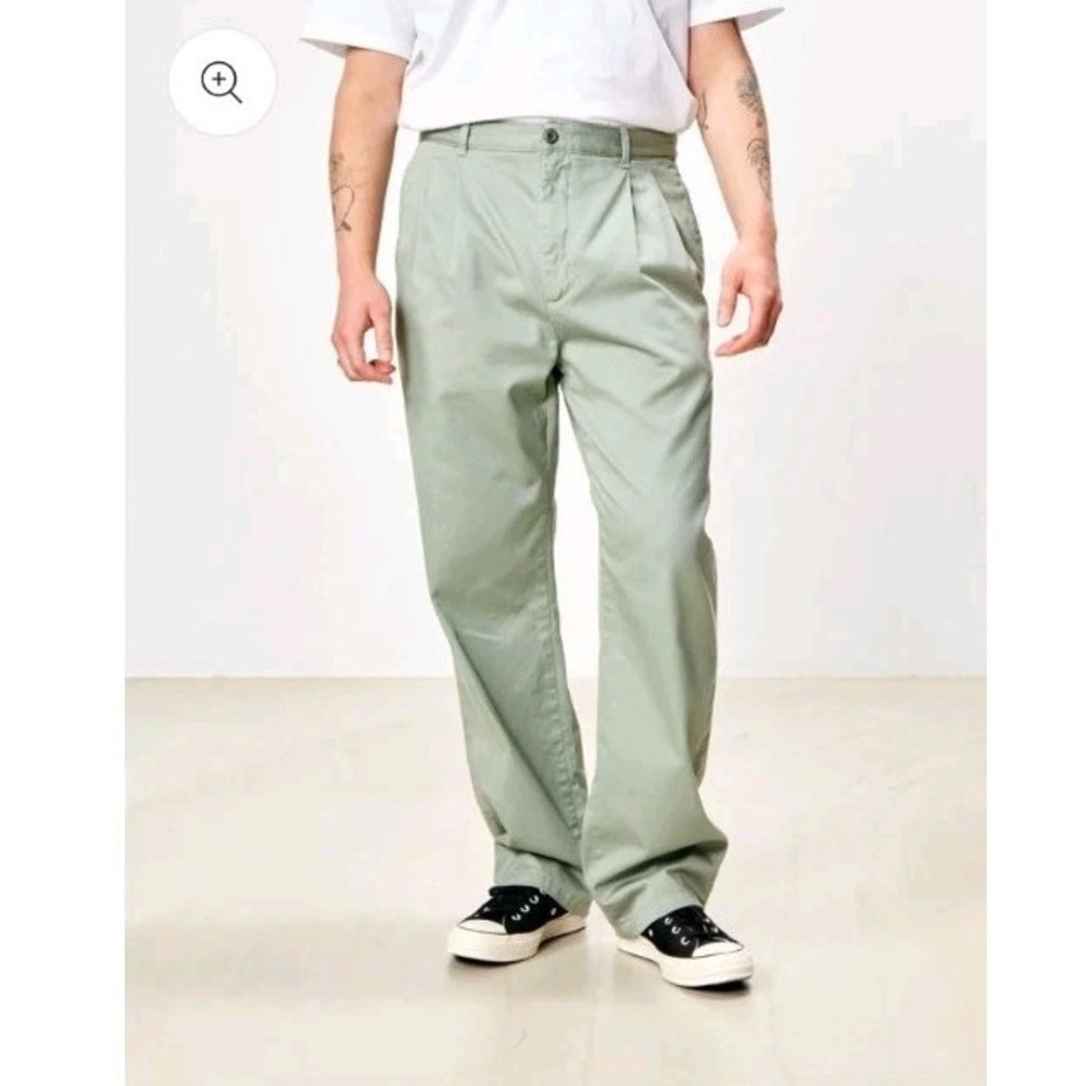 Carhartt WIP Salford Pant Men's 29 Yucca Green Pleated Straight Leg Cotton NWT